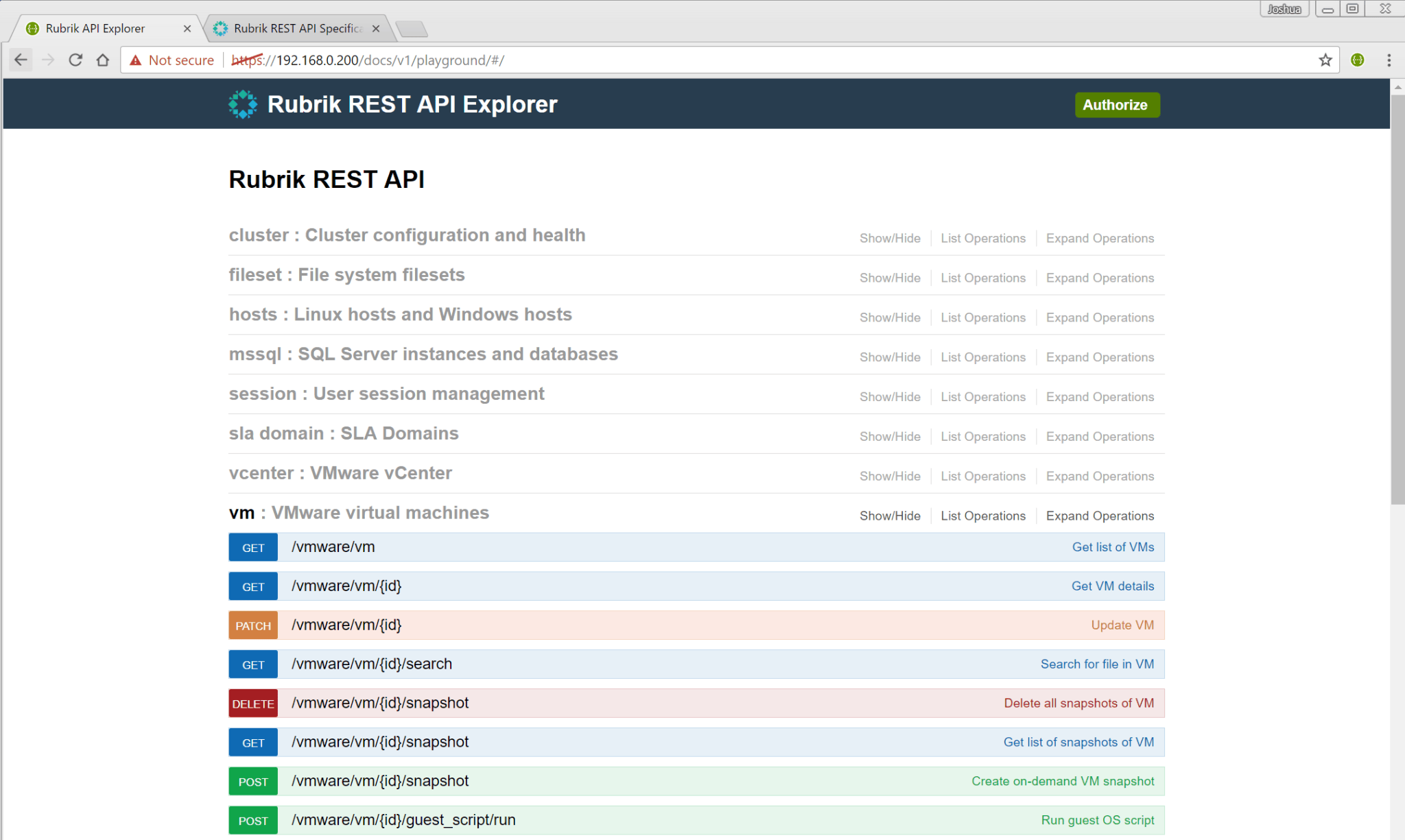 Introduction to Rubrik REST APIs using PowerShell & Swagger – Virtually ...