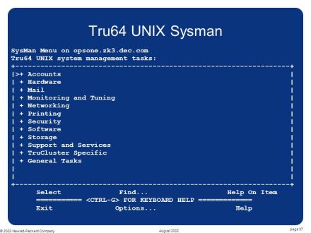 UNIX Sysman