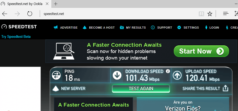 No bandwidth throttling