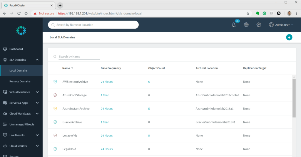 Scheduling Rubrik Backups